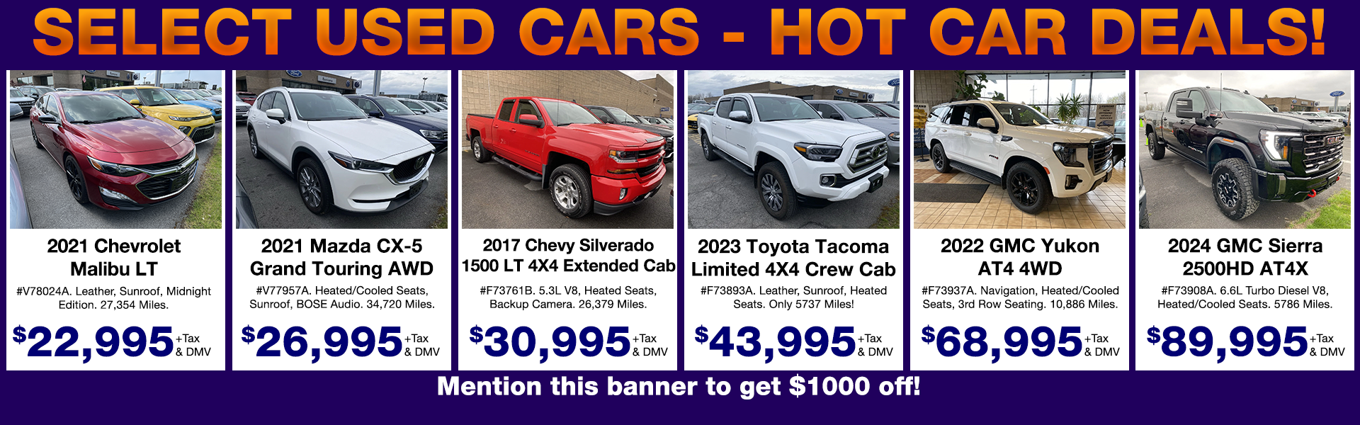 Great Deals on Used Cars